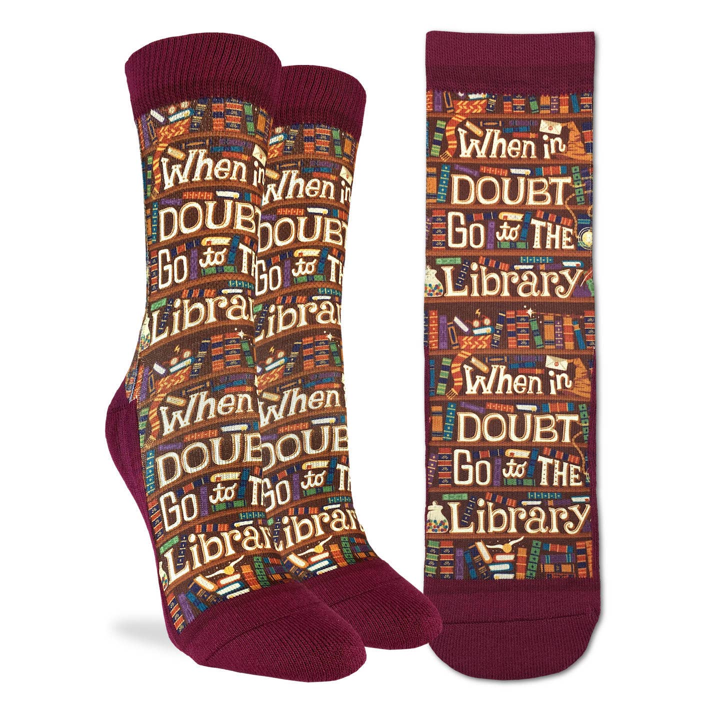 Women's Go to the Library Socks: Shoe Size 5-9