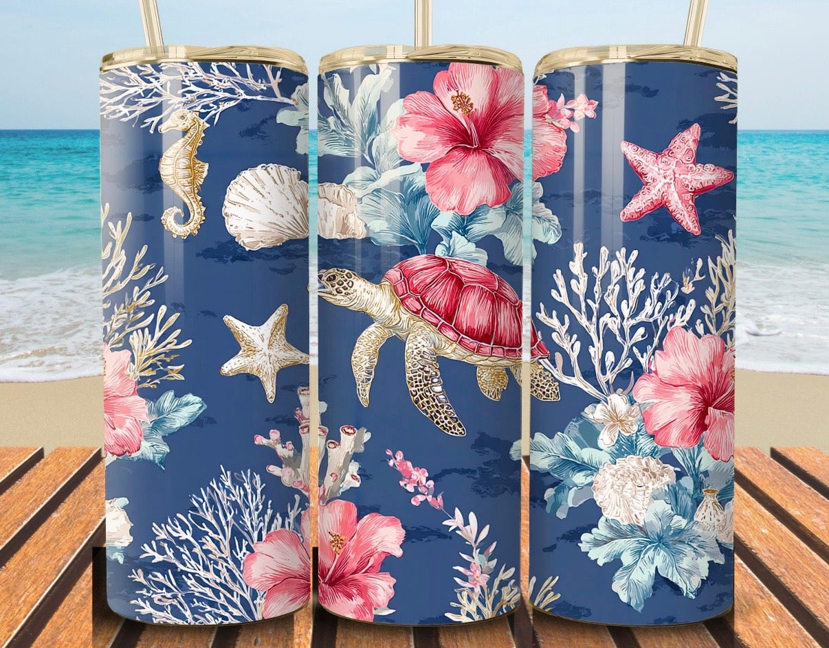 Beachy Creatures Dark Blue