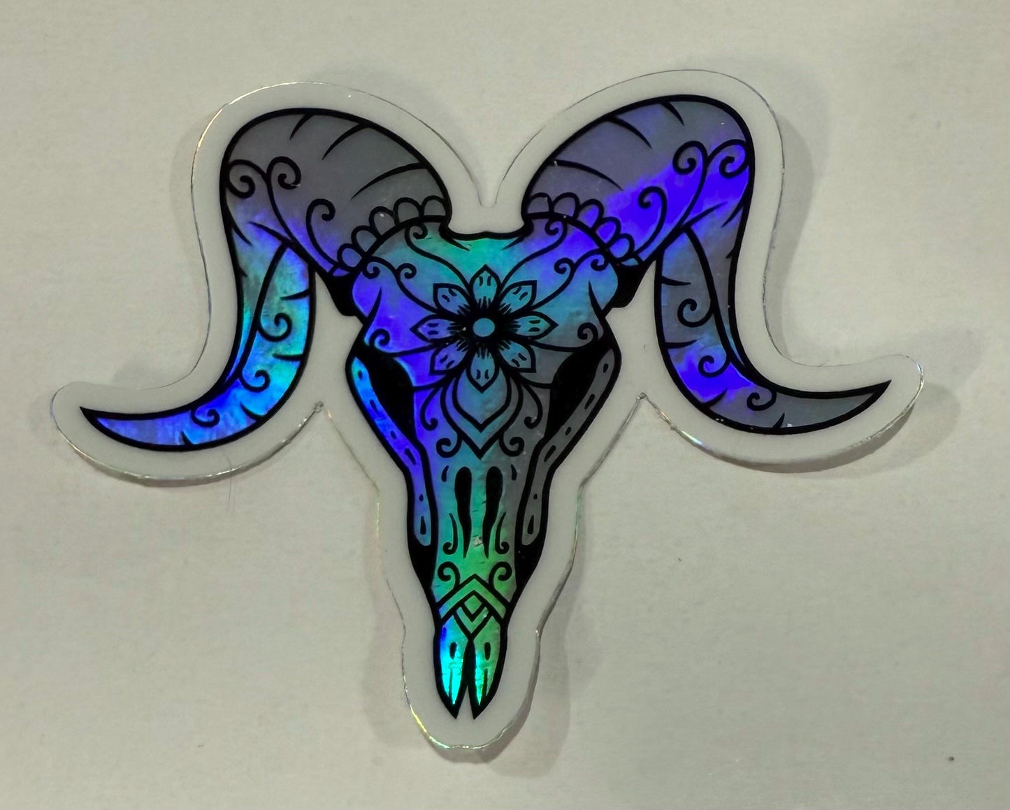 Sticker - Ram, Sugar Skull, Horoscope