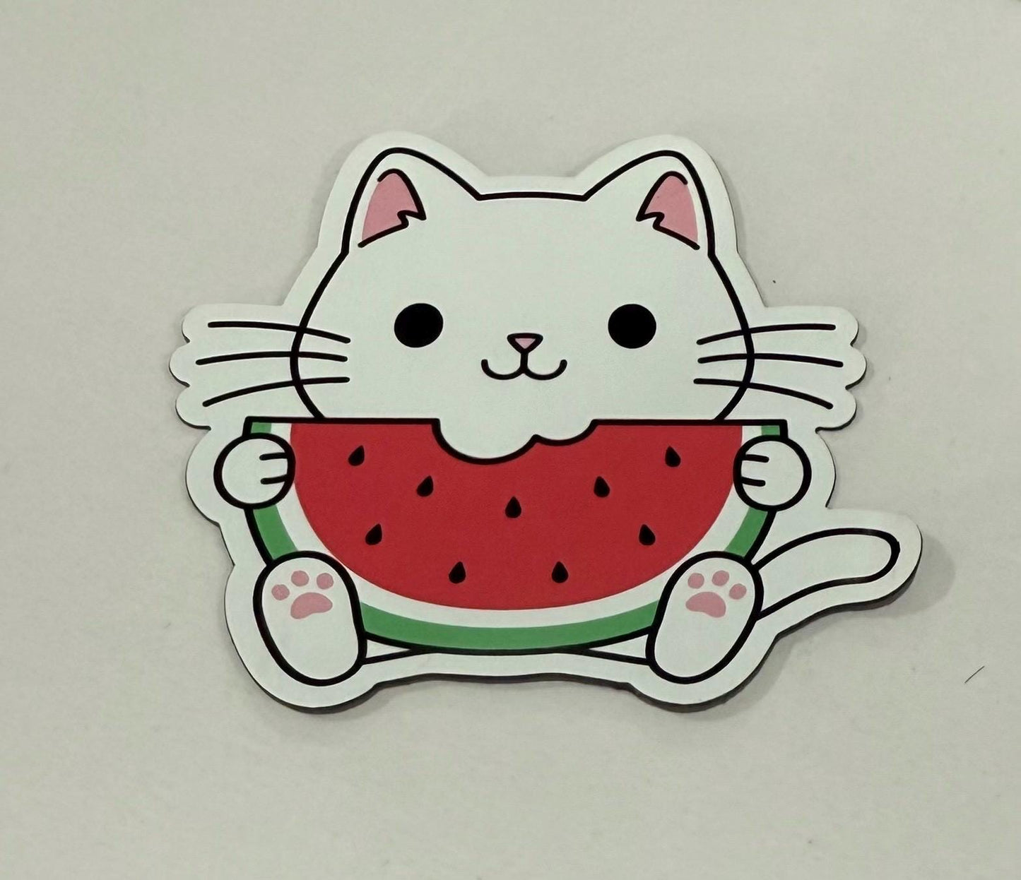 Magnet - Cat, Watermelon