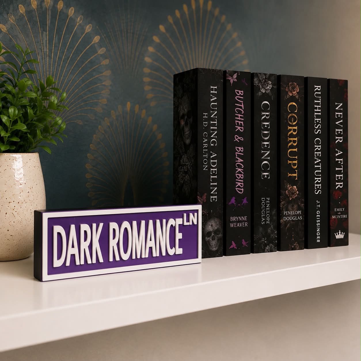 Dark Romance Shelf Sign