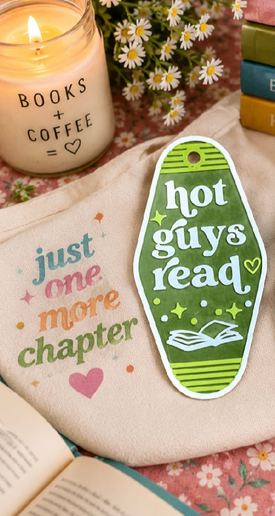 Hot Guys Read - Motel Style Keychain