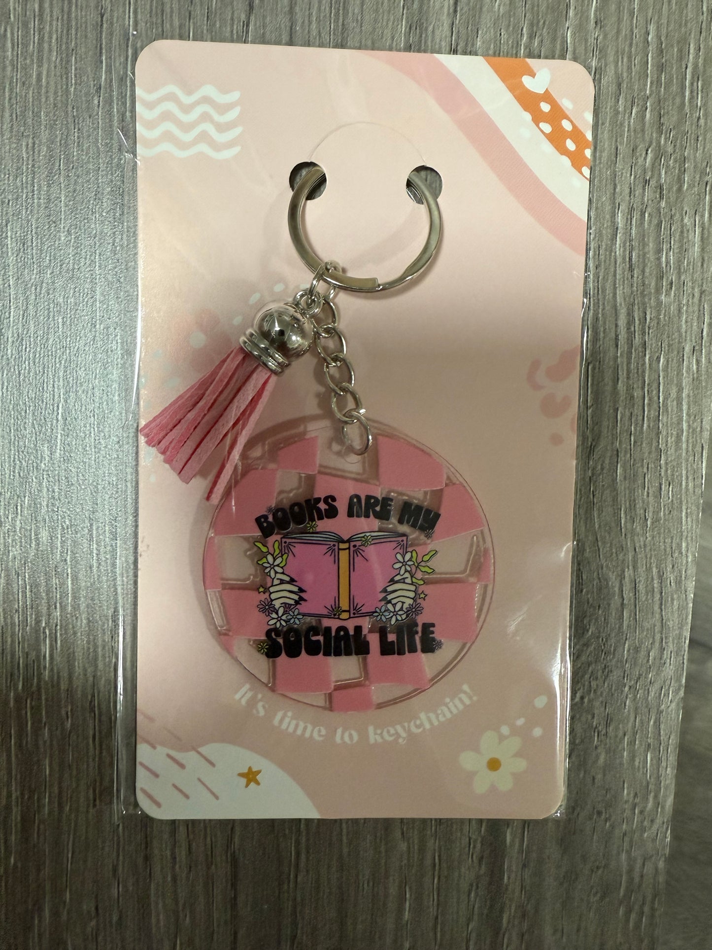 Key Chain - Books are My Social Life