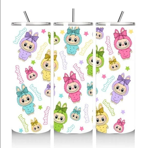 20oz Skinny Stainless Steel Tumbler - Labubu - Made to Order!