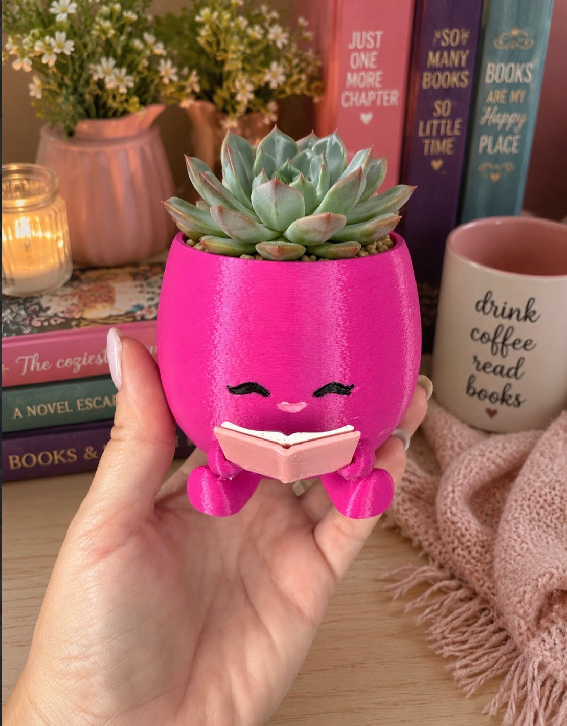 Succulent Planter - Reading Book