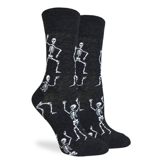 Women's Halloween, Dancing Skeleton Socks: Shoe Size 5-9