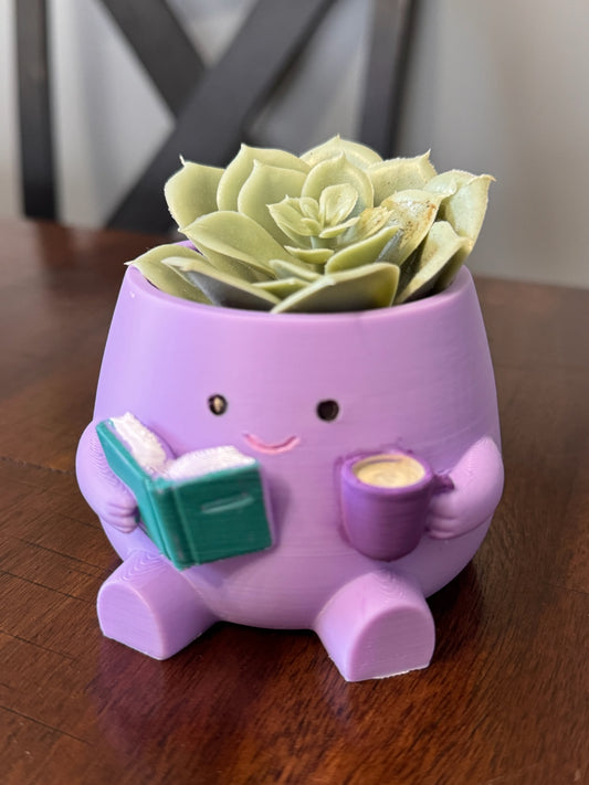 Succulent Planter - Book & Coffee