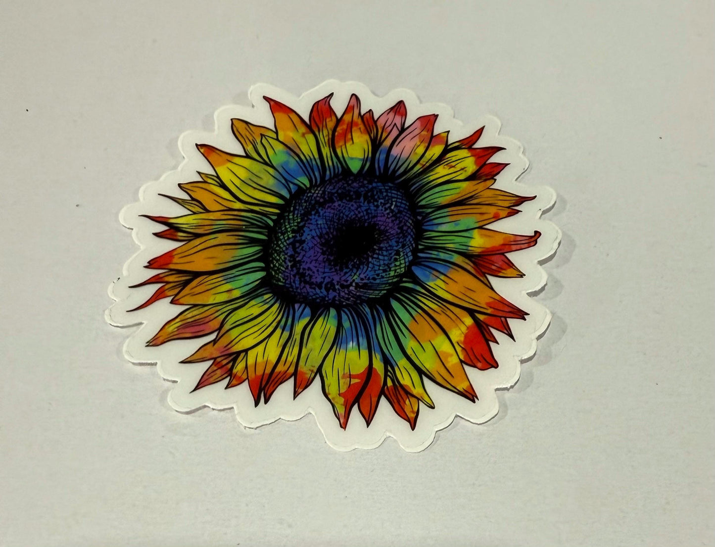 Sticker - Tie Dye, Rainbow, Sunflower