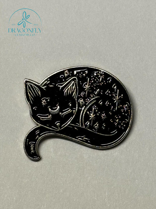 Enamel Pin - Black  Cat, Mystic Cat, Cat
