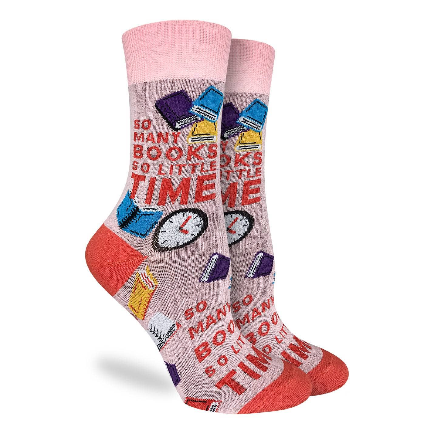 Women's So Many Books So Little Time Socks: Shoe Size 5-9