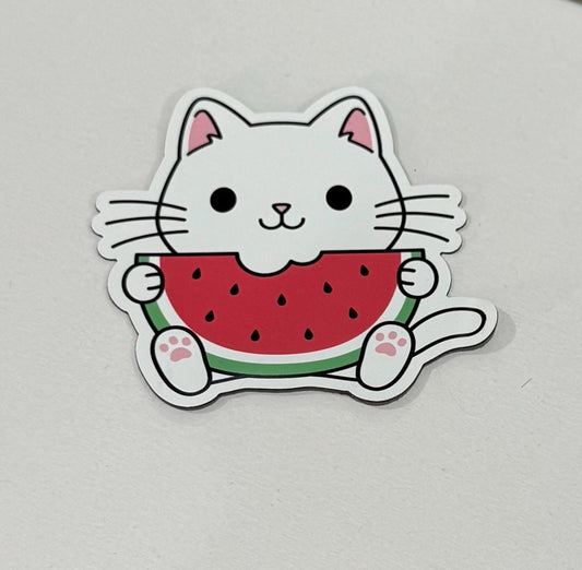 Magnet - Cat, Watermelon