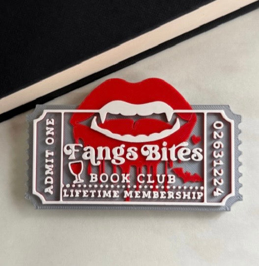 Fangs Bites Book Club Ticket