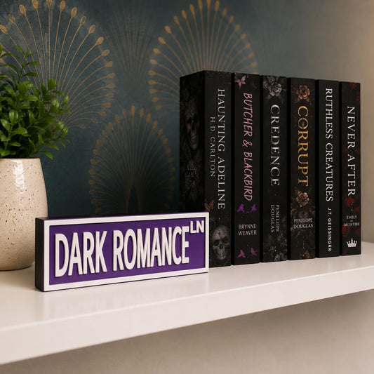 Dark Romance Shelf Sign
