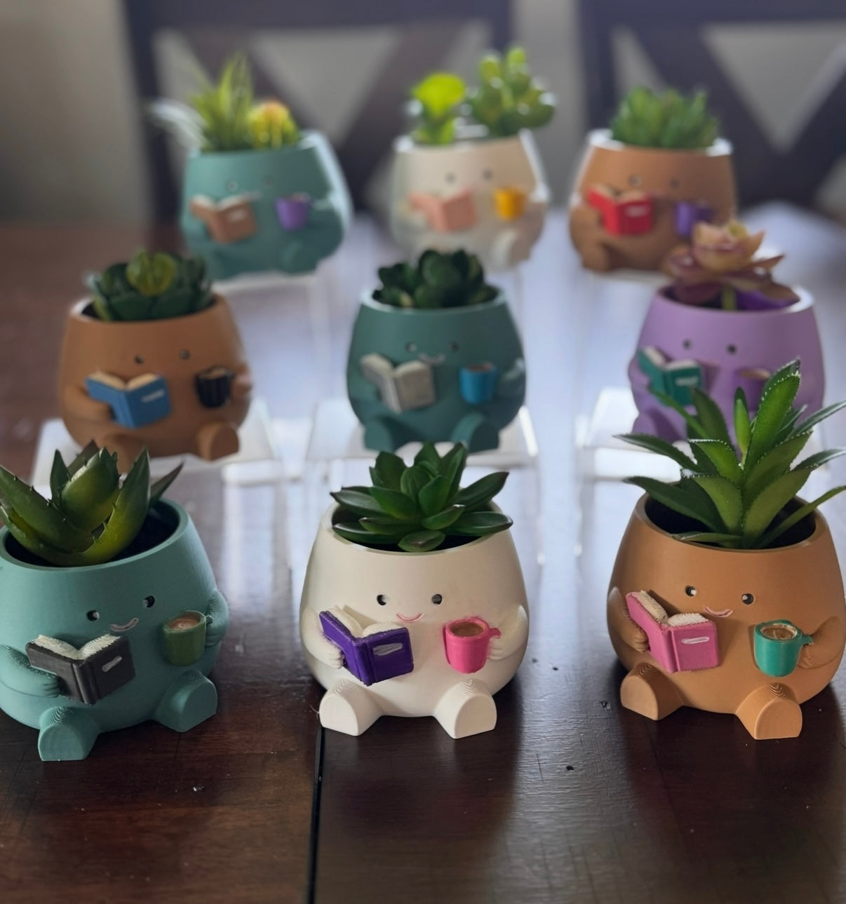 Succulent Planter - Book & Coffee