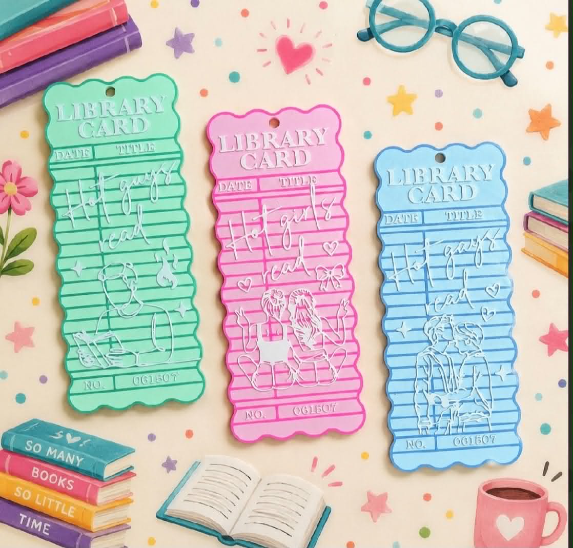 HOT Gays, Girls, Guys Library Card Style Bookmark