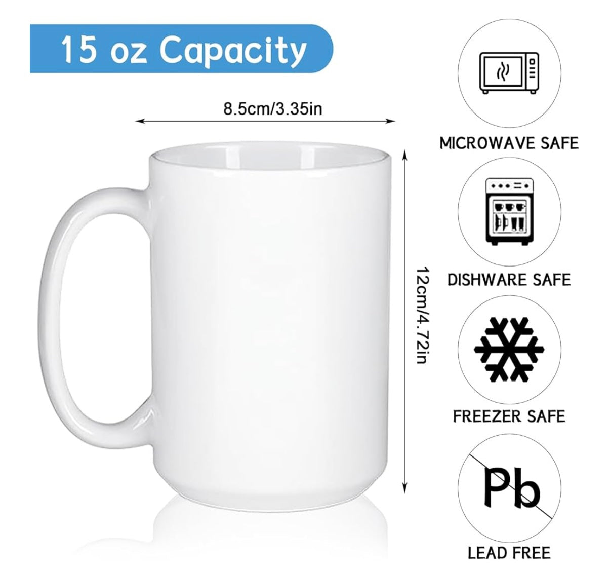 15oz Ceramic Mug - Shhh…I’m Reading - Made to Order!