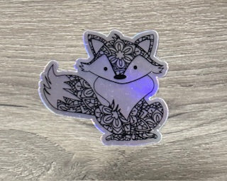 Sticker - Large Foil Mandala Fox