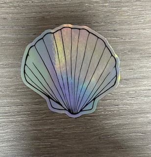 Sticker - Large Foil Clam Shell Oyster