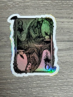 Sticker - Foil Tarot Card Sticker Writing Queen