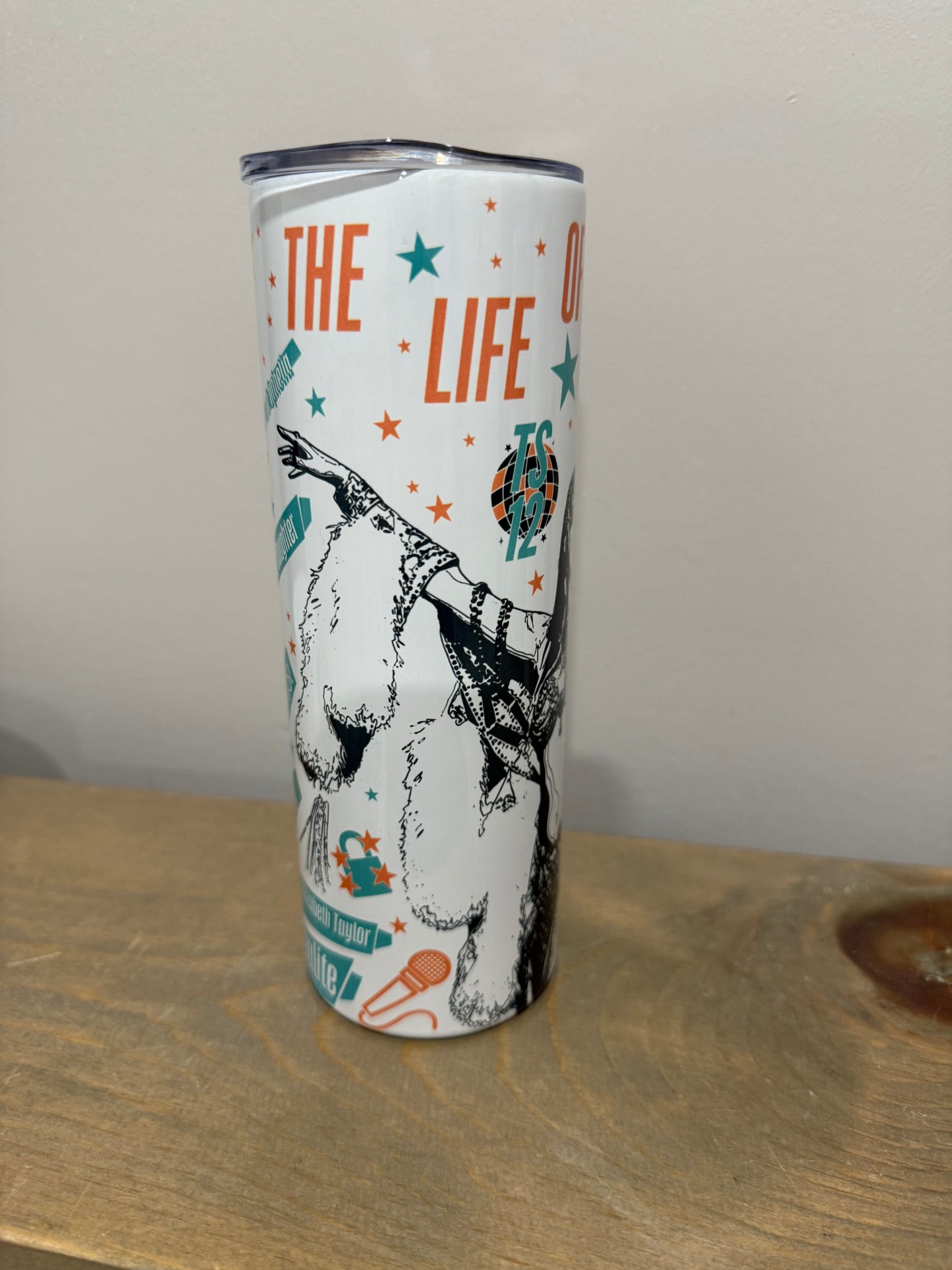 20oz Skinny Stainless Steel Tumbler - Taylor Life of a Showgirl - Made to Order!