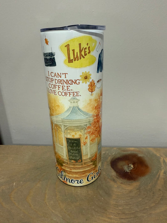 20oz Skinny Stainless Steel Tumbler - Gilmore Girls - Made to Order!