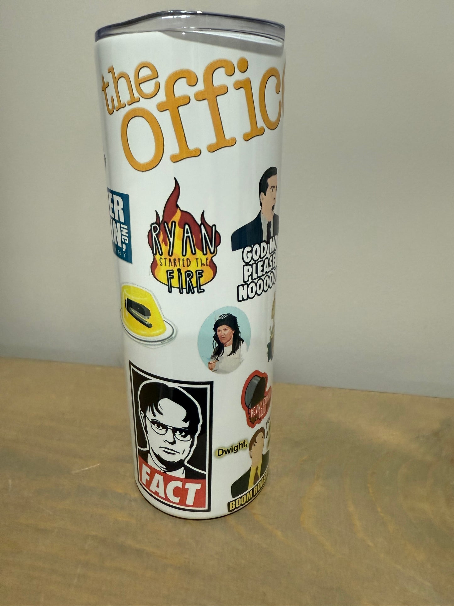 20oz Skinny Stainless Steel Tumbler - The Office 3 - Made to Order!