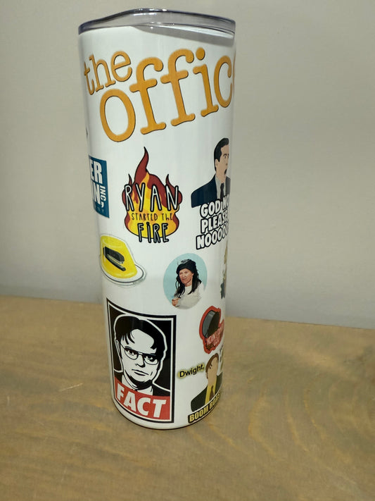 20oz Skinny Stainless Steel Tumbler - The Office 3 - Made to Order!