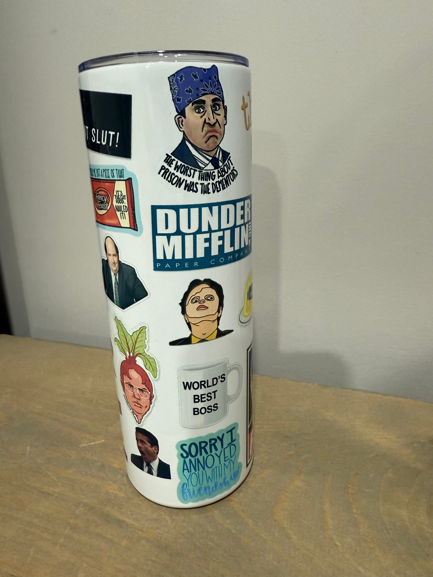 20oz Skinny Stainless Steel Tumbler - The Office 3 - Made to Order!