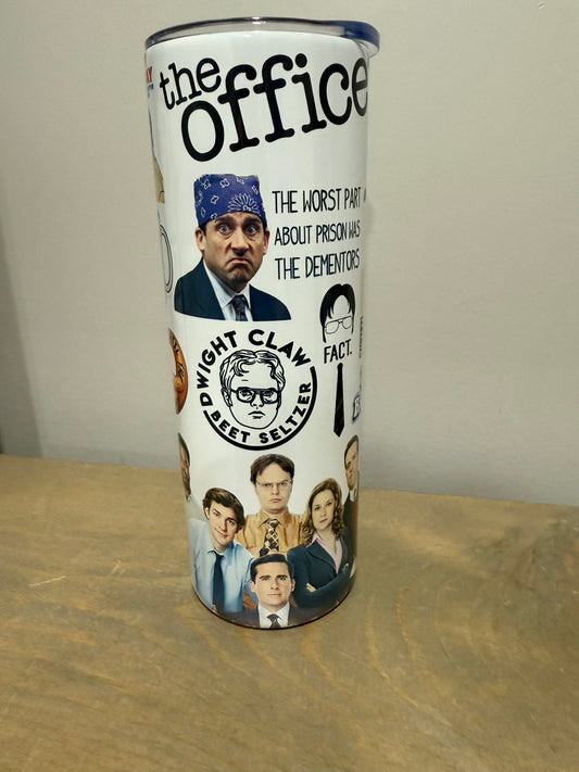 20oz Skinny Stainless Steel Tumbler - The Office 2 - Made to Order!