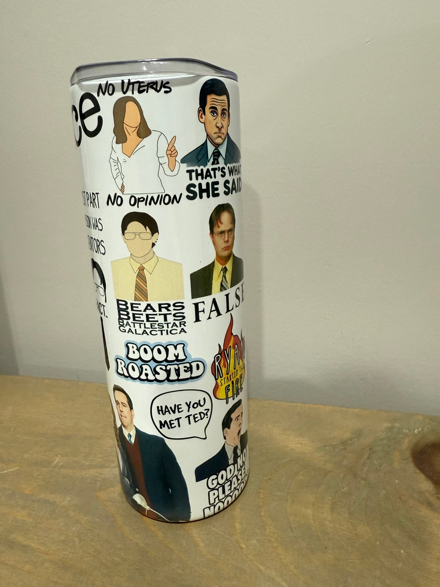 20oz Skinny Stainless Steel Tumbler - The Office 2 - Made to Order!