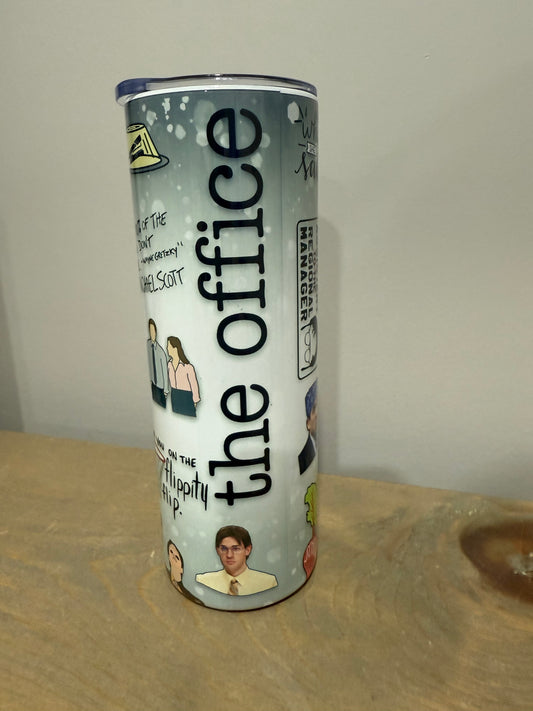 20oz Skinny Stainless Steel Tumbler - The Office 1 - Made to Order!