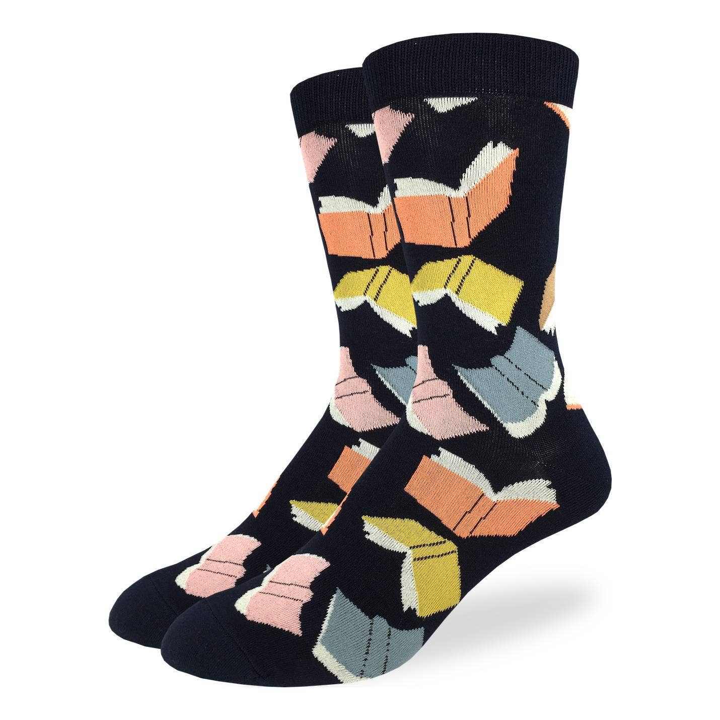 Men's Flying Books Socks: Shoe Size 7-12