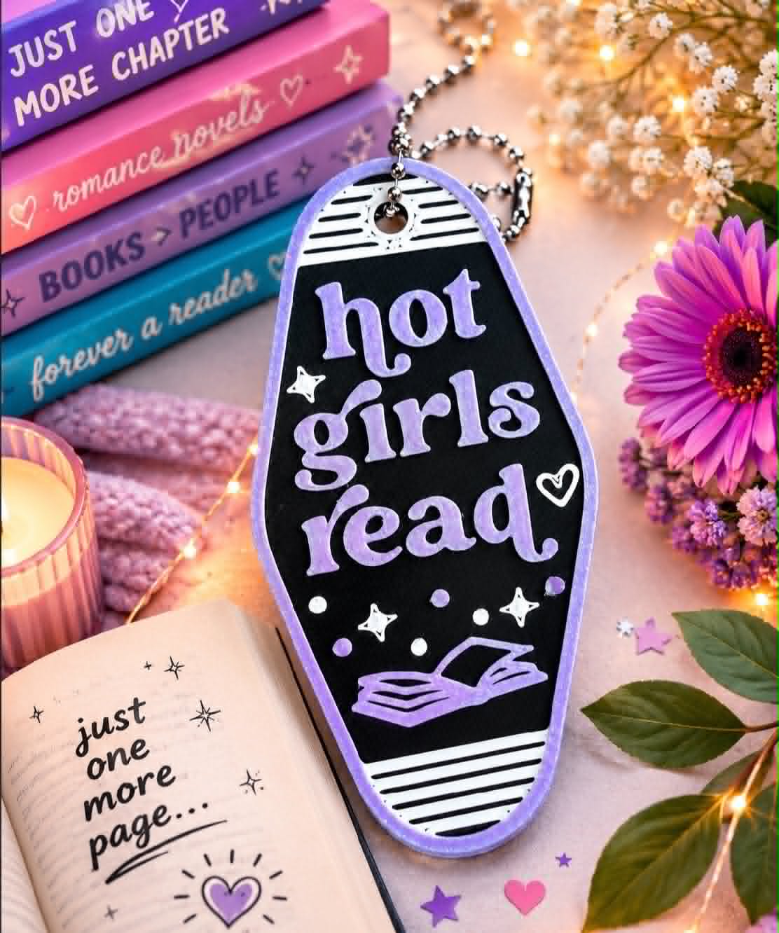 Hot Girls Read - Motel Style Keychain