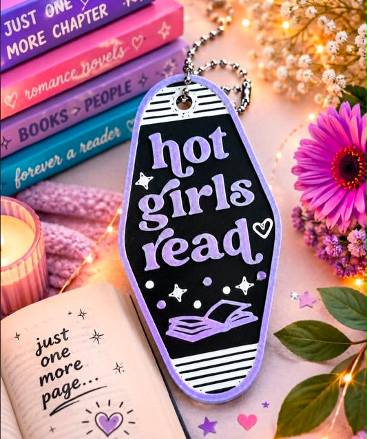 Hot Girls Read - Motel Style Keychain