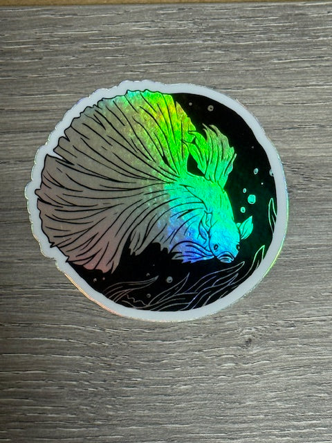 Sticker - Foil Betta Fish