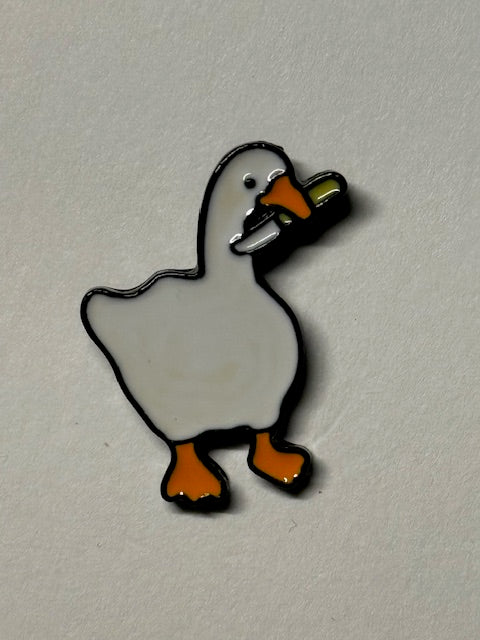 Enamel Pin - Goose with Knife