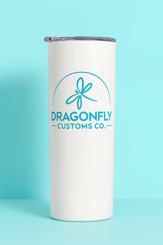 20oz Skinny Stainless Steel Tumbler - Your Logo or Idea!! - Made to Order!